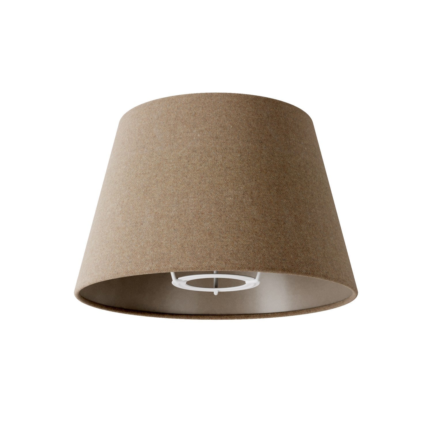 Paralume Impero S con attacco E27 per lampada da tavolo o applique - Made in Italy - Lana Marrone - Creative Cables