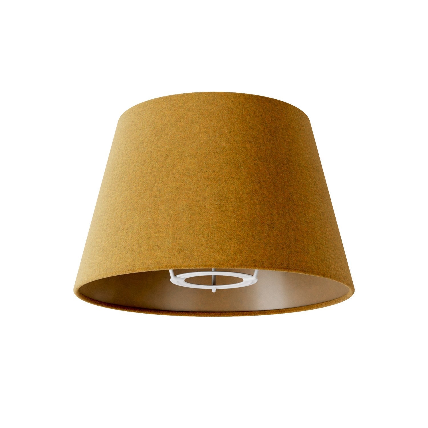 Paralume Impero S con attacco E27 per lampada da tavolo o applique - Made in Italy - Lana Senape - Creative Cables