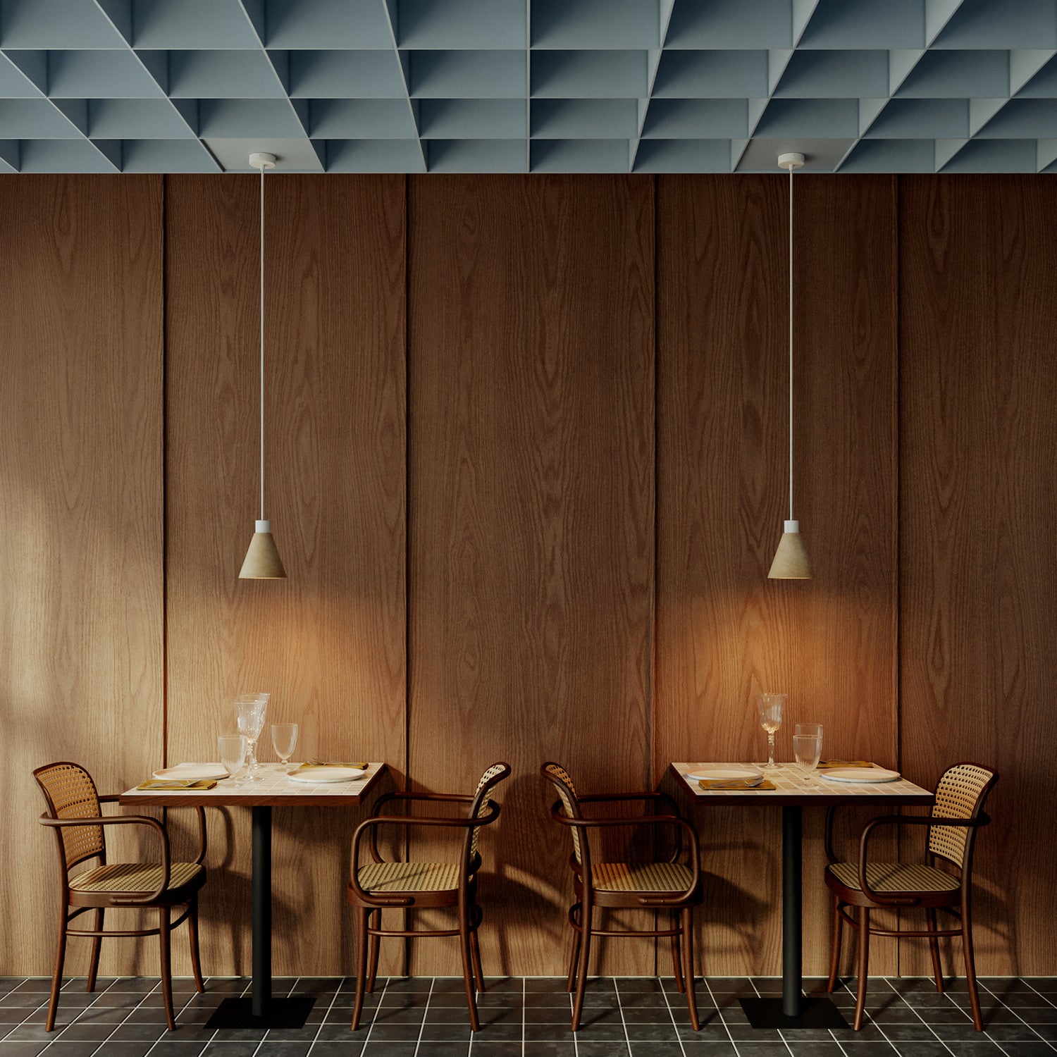 Paralume in legno a cono - Creative Cables