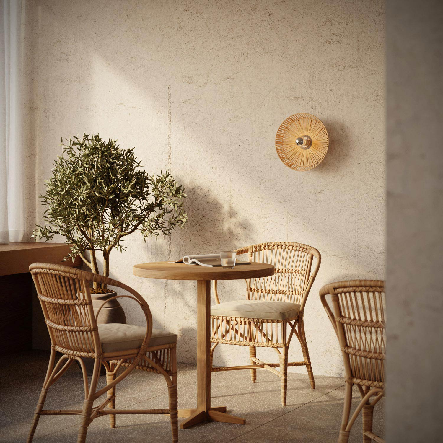 Paralume in rafia Moorea - Creative Cables