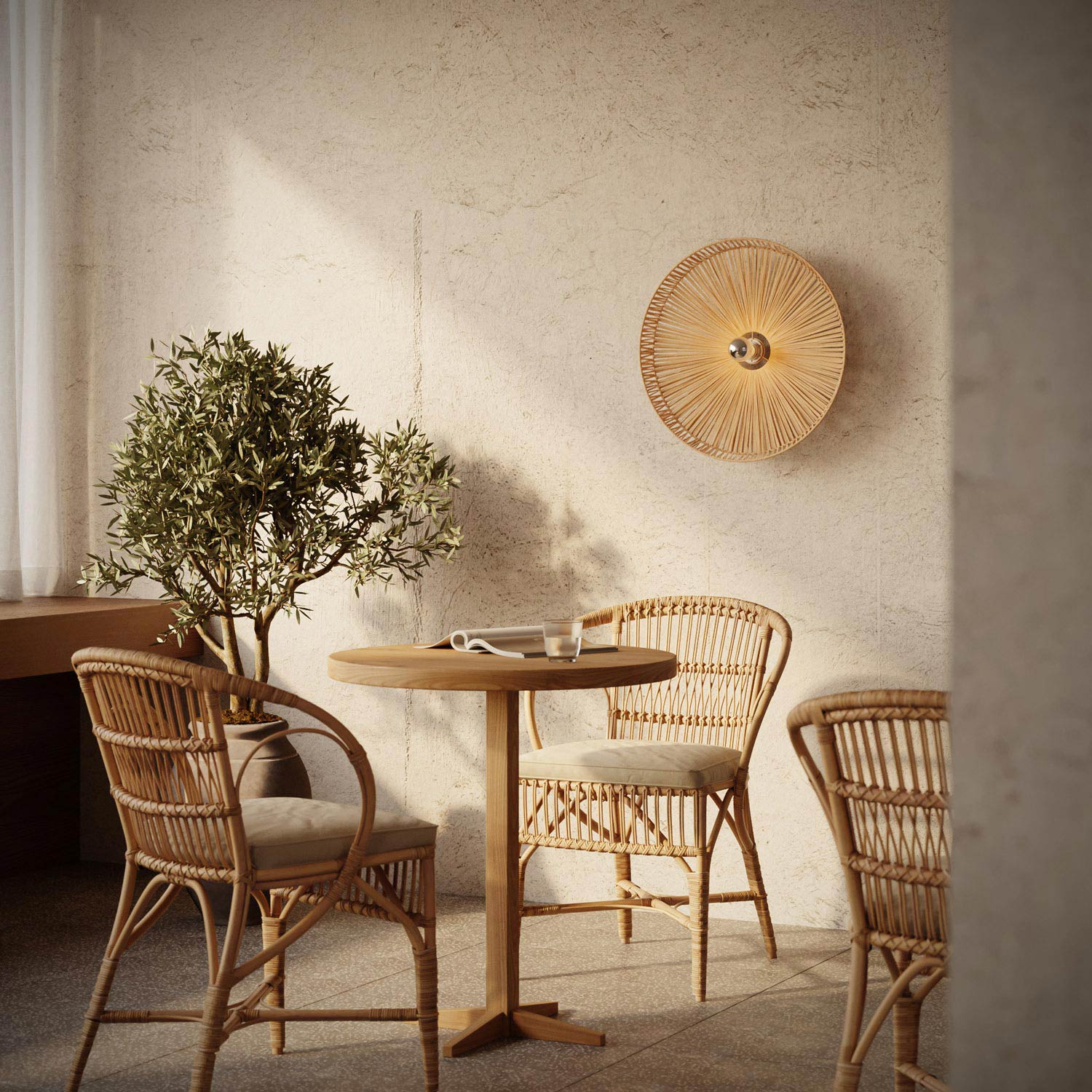 Paralume in rafia Tahiti - Creative Cables