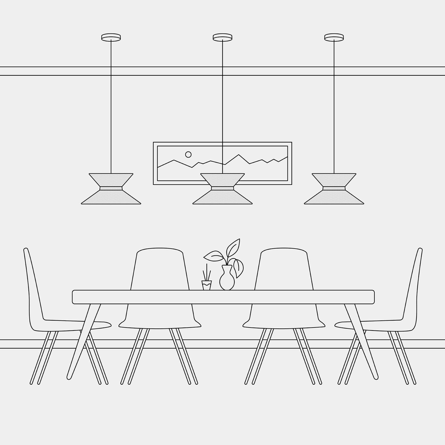 Paralume in tessuto Clessidra per lampada a sospensione - Lana Grigio Chiaro Lana sabbia