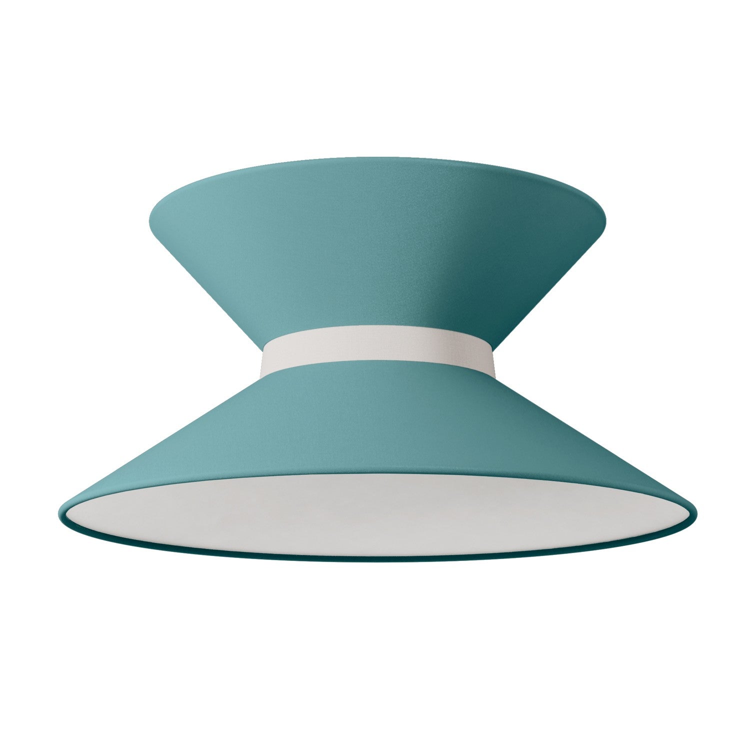 Paralume in tessuto Clessidra Teletta verde dubbio - Made in Italy - Creative Cables