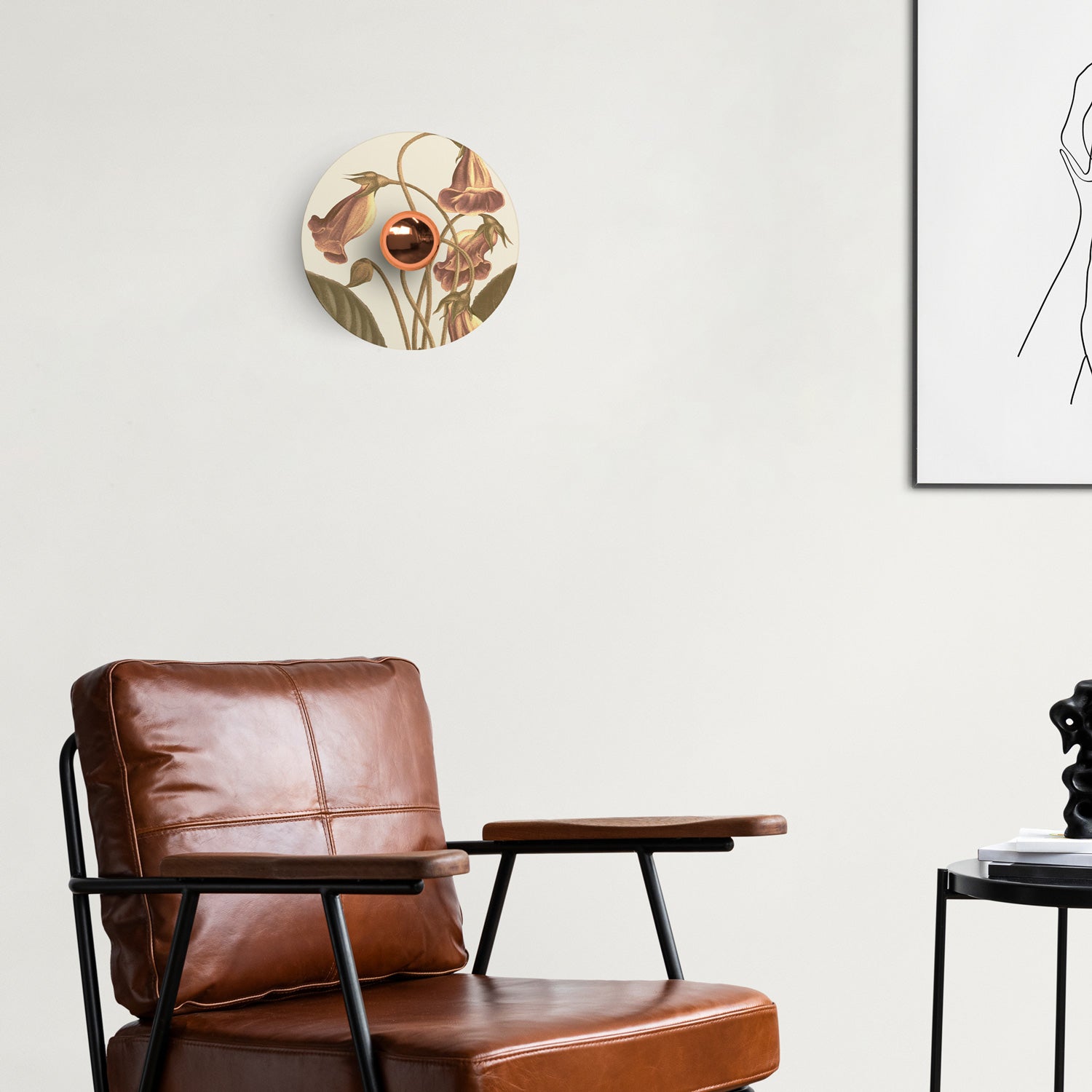 Paralume mini piatto Ellepì a disegni floreali 'Blossom Haven' Botanico Gloxinia, diametro 24 cm - Made in Italy - Creative Cables