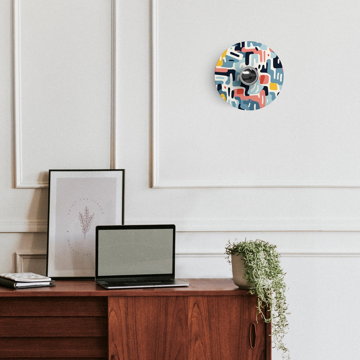 Paralume mini piatto Ellepì con disegni geometrici 'Kaleidoscope' Geometria 1, diametro 24 cm - Made in Italy - Creative Cables