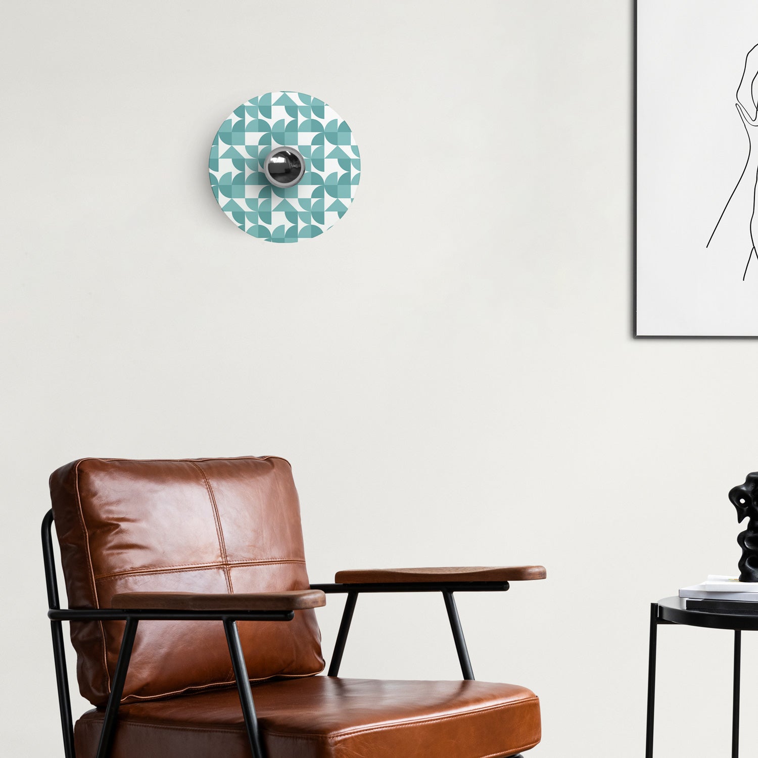 Paralume mini piatto Ellepì con disegni geometrici 'Kaleidoscope' Geometria 3, diametro 24 cm - Made in Italy - Creative Cables