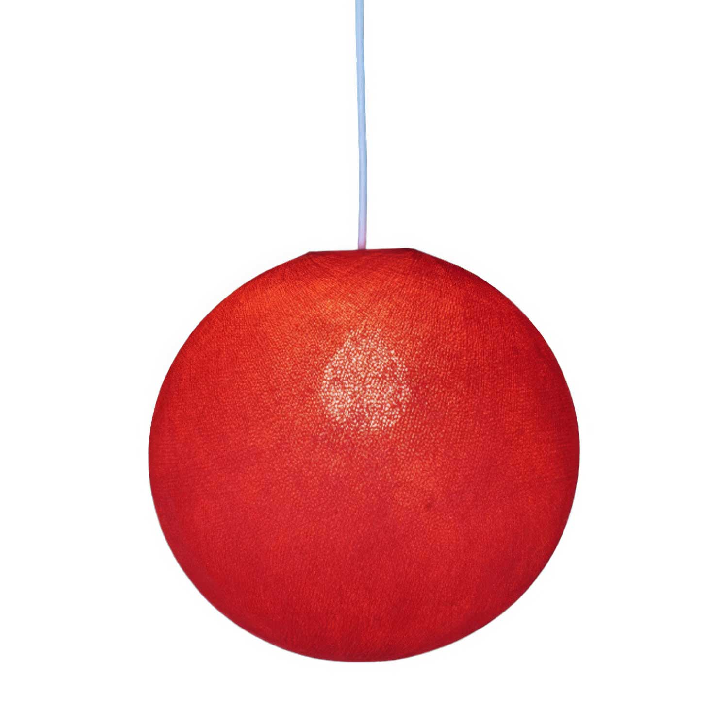 Paralume Sfera in filo 100% fatto a mano - Poliestere Rosso - Creative Cables