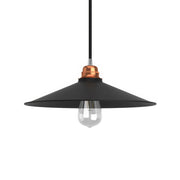 Paralume Swing in metallo smaltato con attacco E27 - Nero interno Nero
