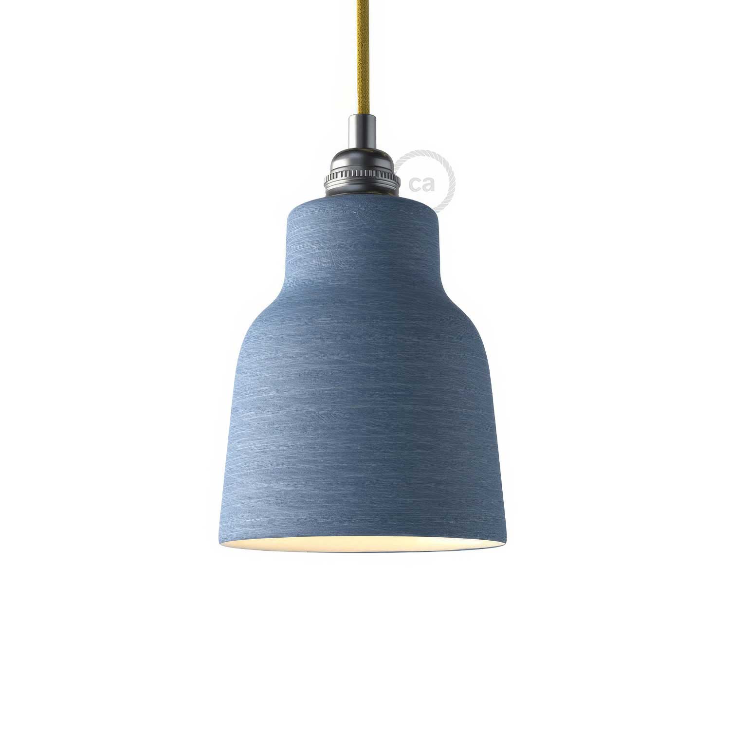 Paralume Vaso in ceramica, collezione Materia - Made in Italy - Avion striato