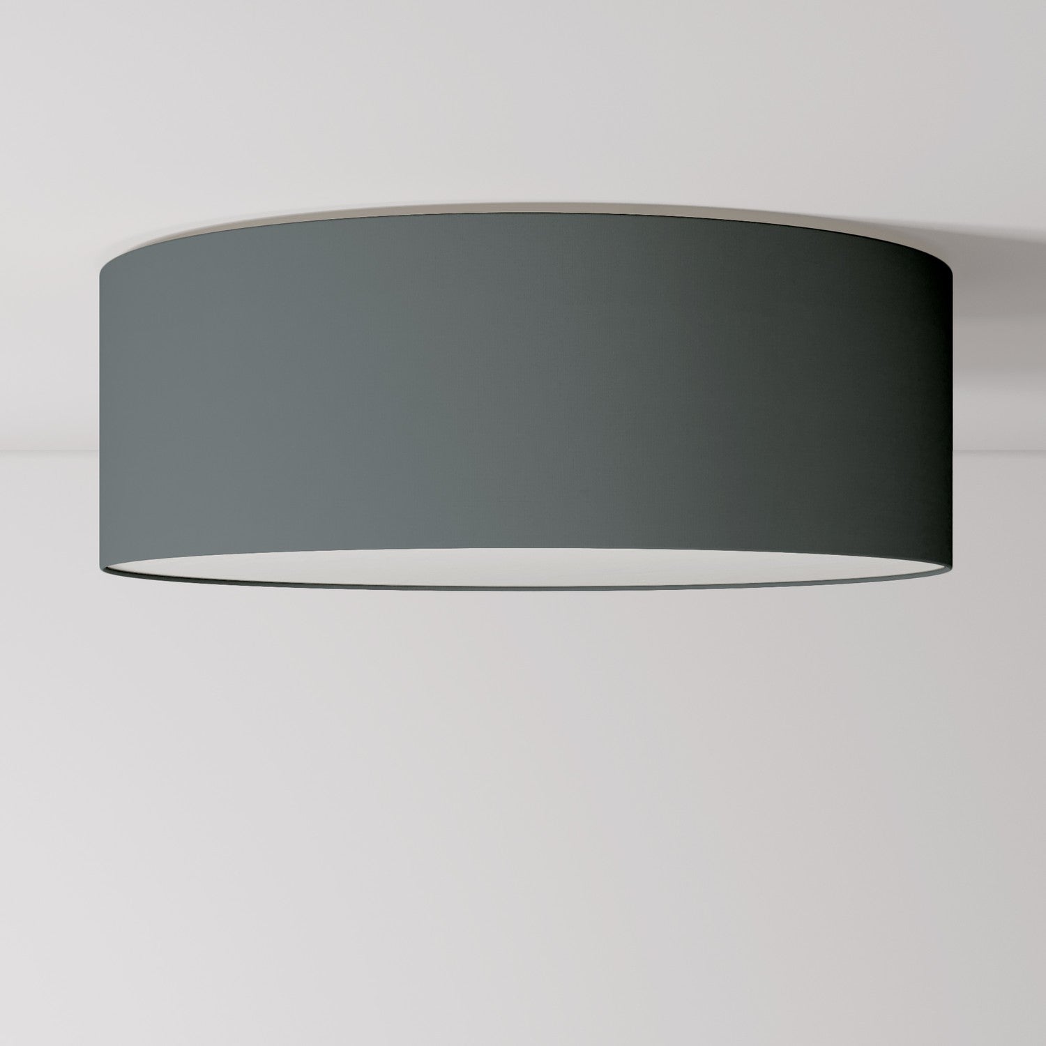 Plafoniera in tessuto Large - Made in Italy - Teletta Grigio Scuro - Creative Cables