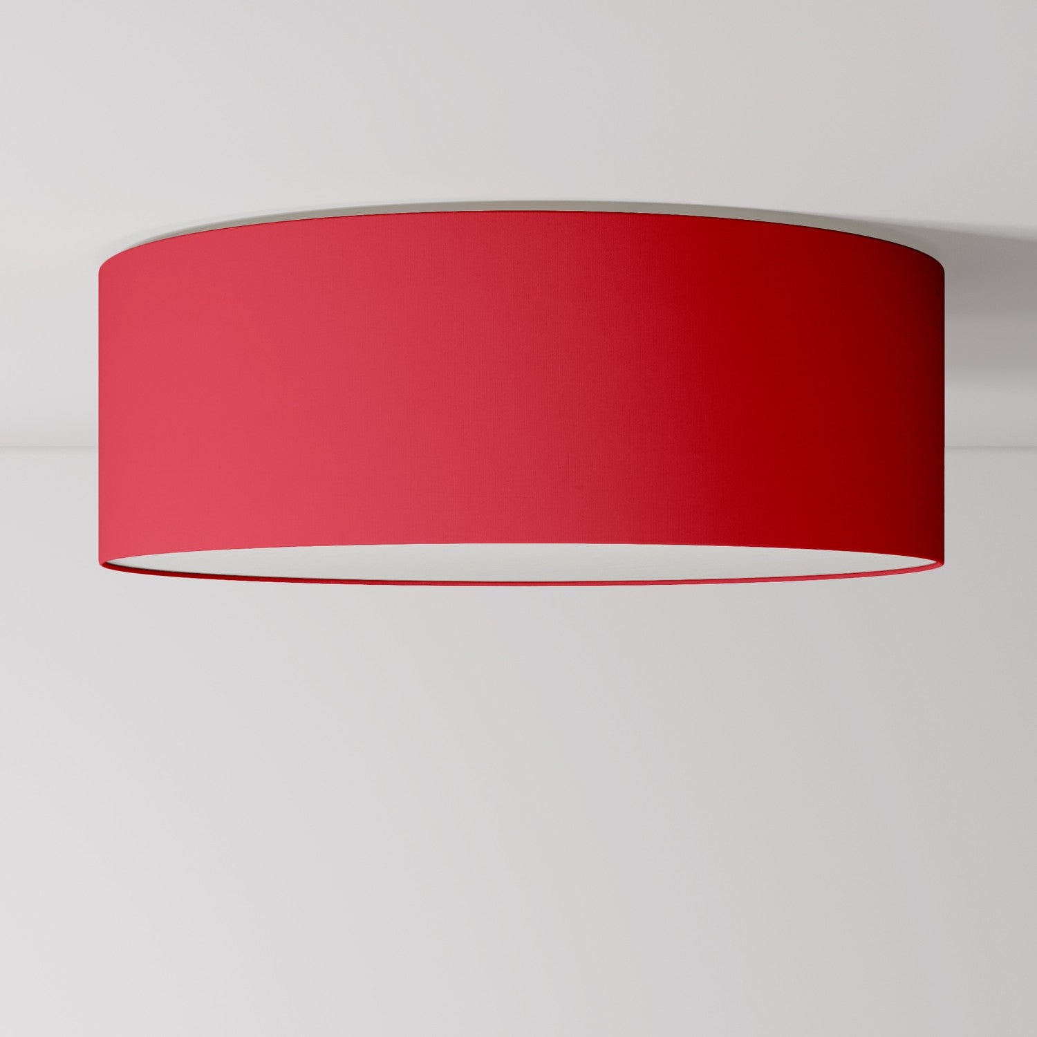 Plafoniera in tessuto Large - Made in Italy - Teletta Rosso - Creative Cables