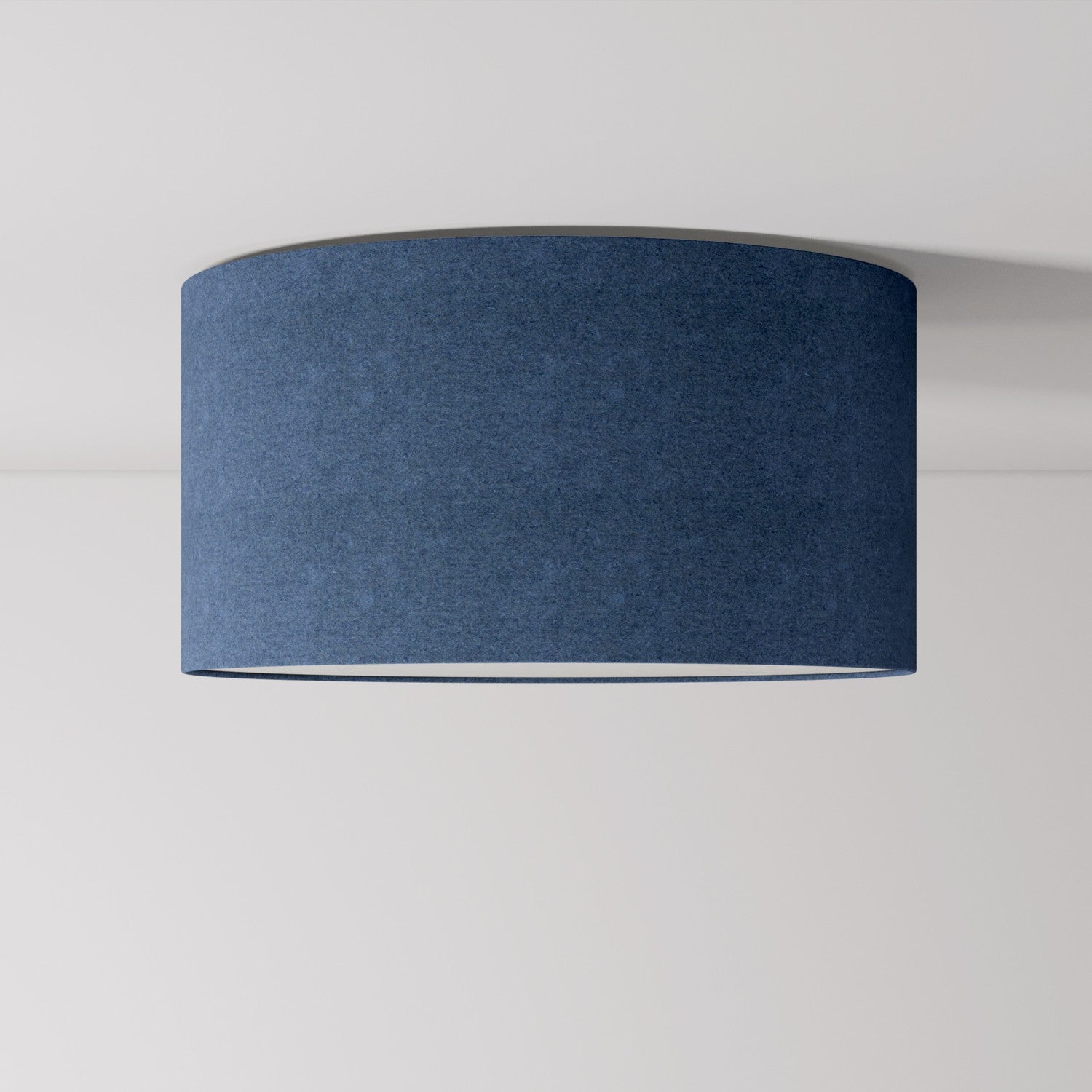 Plafoniera in tessuto Medium - Made in Italy - Lana Blu - Creative Cables