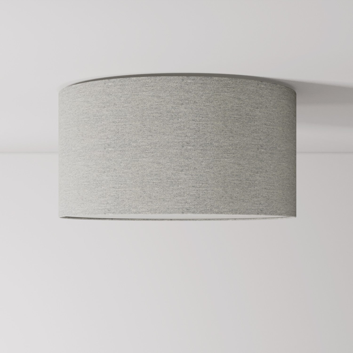 Plafoniera in tessuto Medium - Made in Italy - Lana Grigio Chiaro - Creative Cables