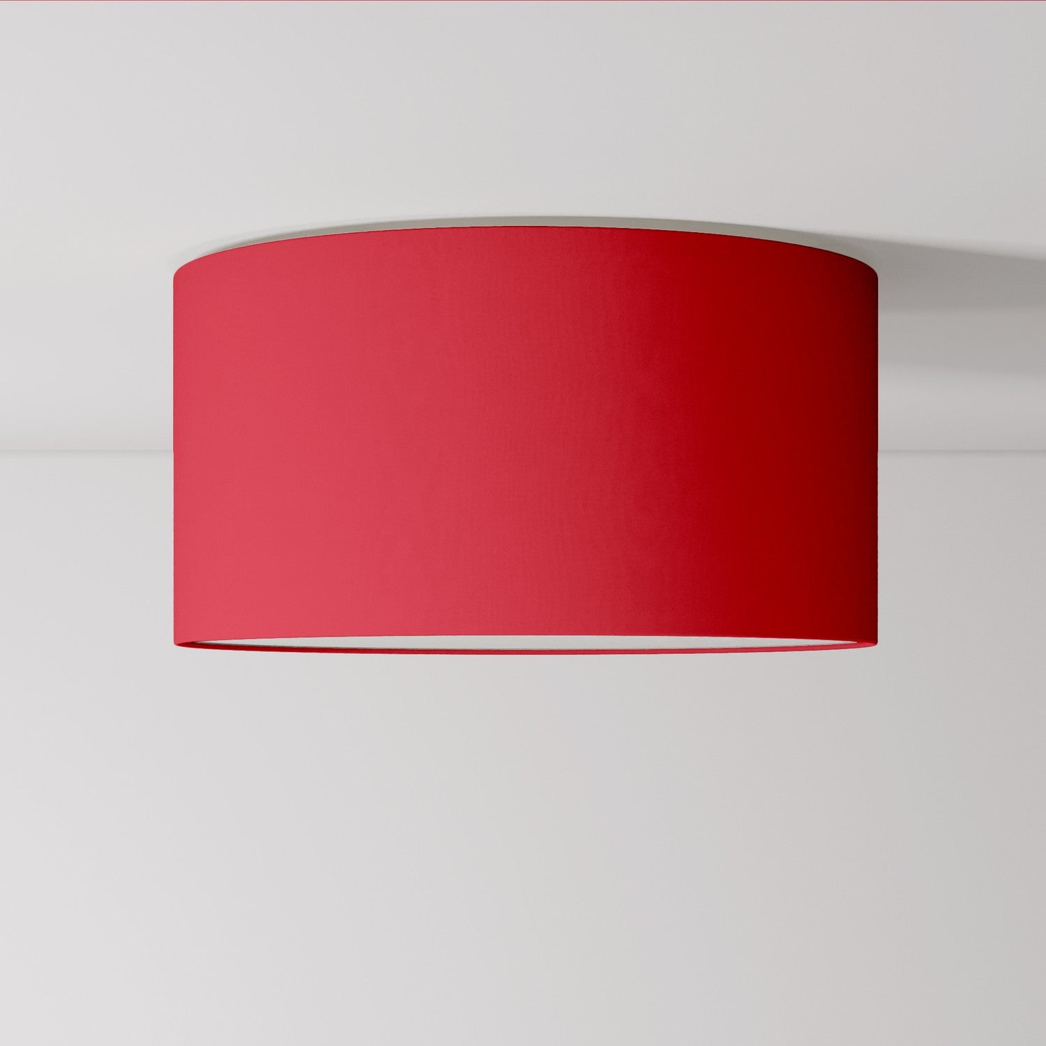 Plafoniera in tessuto Medium - Made in Italy - Teletta rossa - Creative Cables