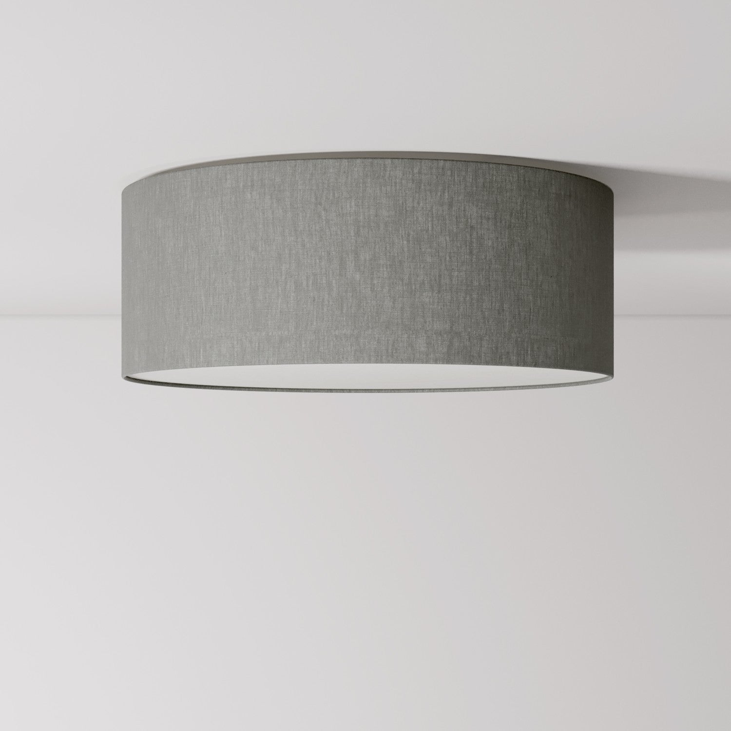 Plafoniera in tessuto Medium Slim - Made in Italy - Camelot Grigio - Creative Cables