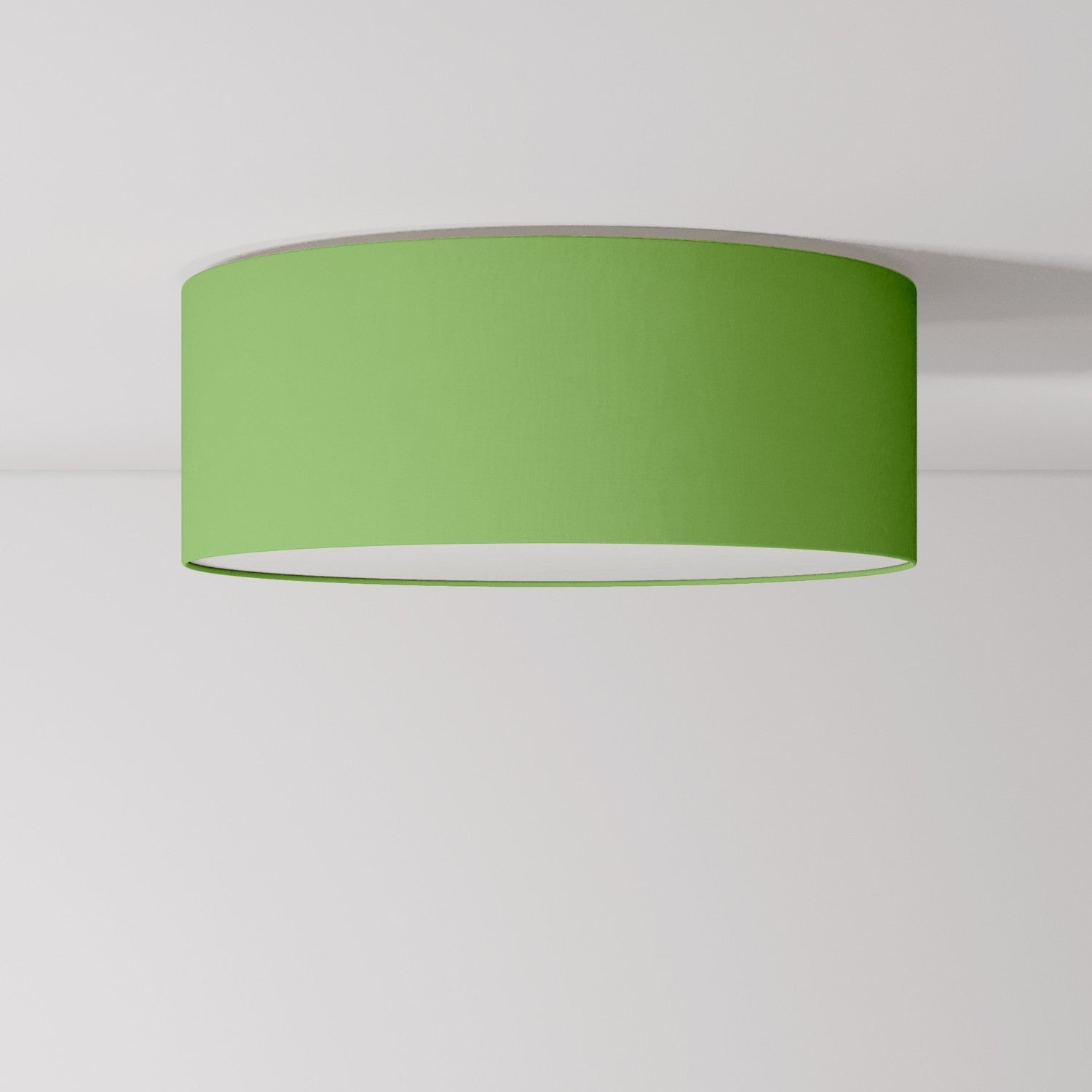 Plafoniera in tessuto Medium Slim - Made in Italy - Cinette Verde Pistacchio - Creative Cables