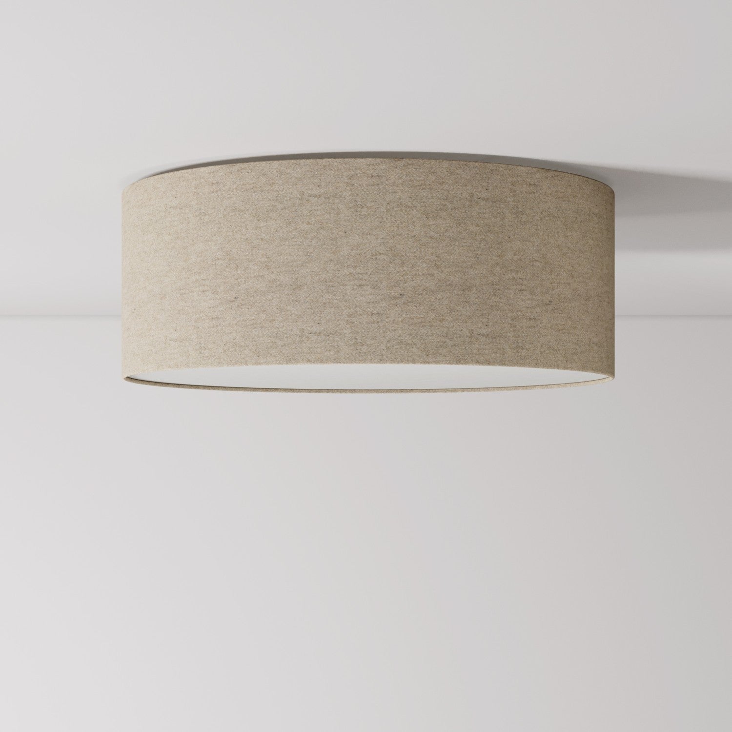 Plafoniera in tessuto Medium Slim - Made in Italy - Lana Beige - Creative Cables