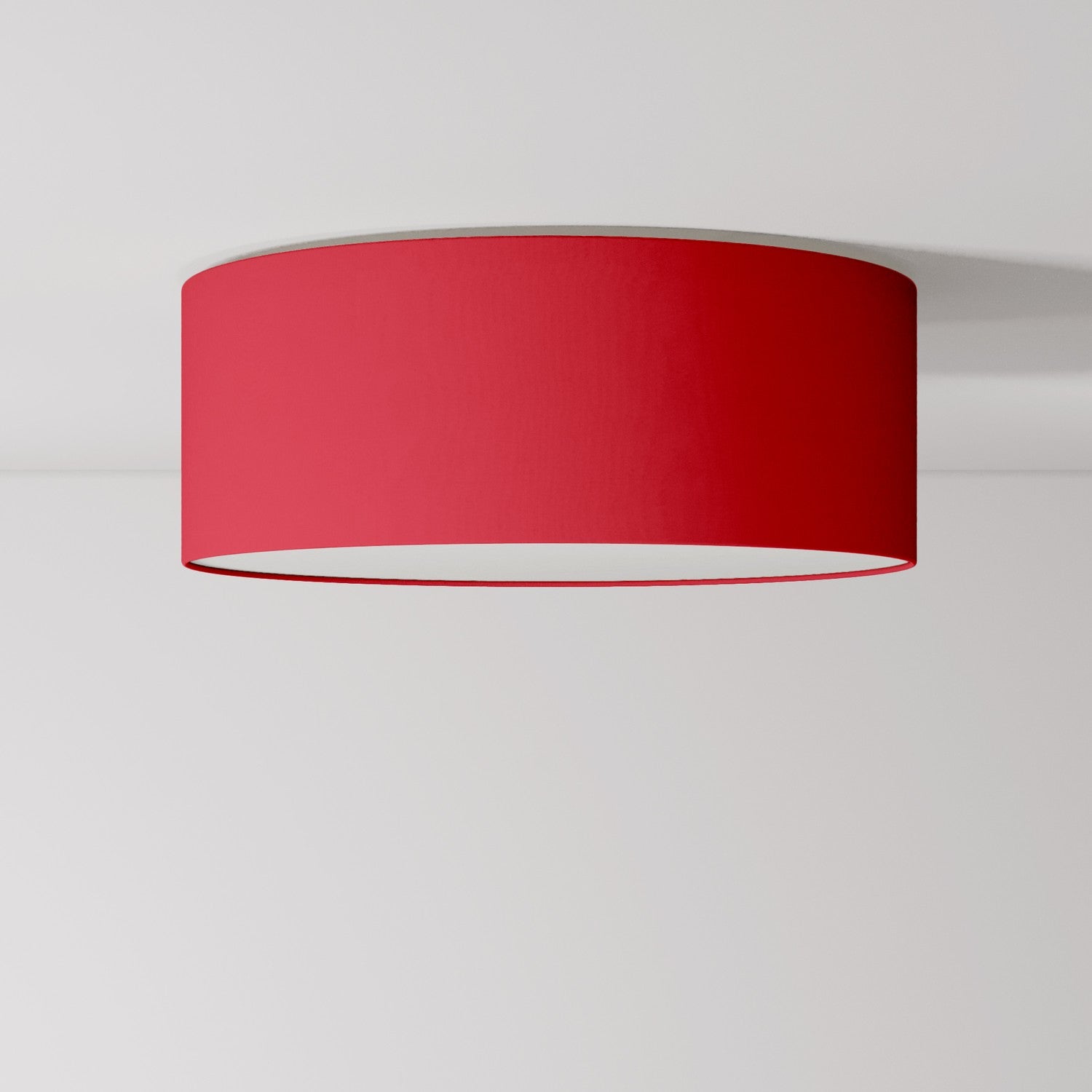 Plafoniera in tessuto Medium Slim - Made in Italy - Teletta rossa - Creative Cables