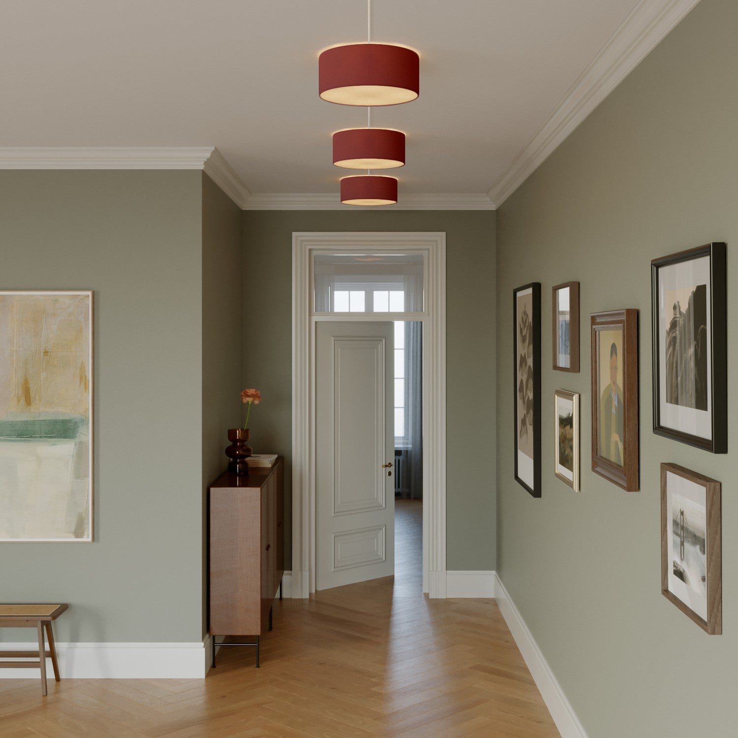 Plafoniera in tessuto Small - Made in Italy - Arenal Bordeaux - Creative Cables