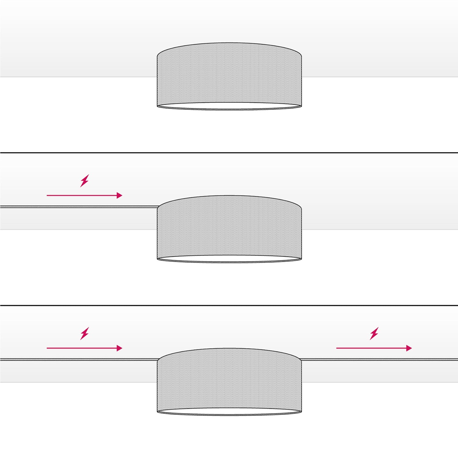 Plafoniera in tessuto Small - Made in Italy - Arenal Oro