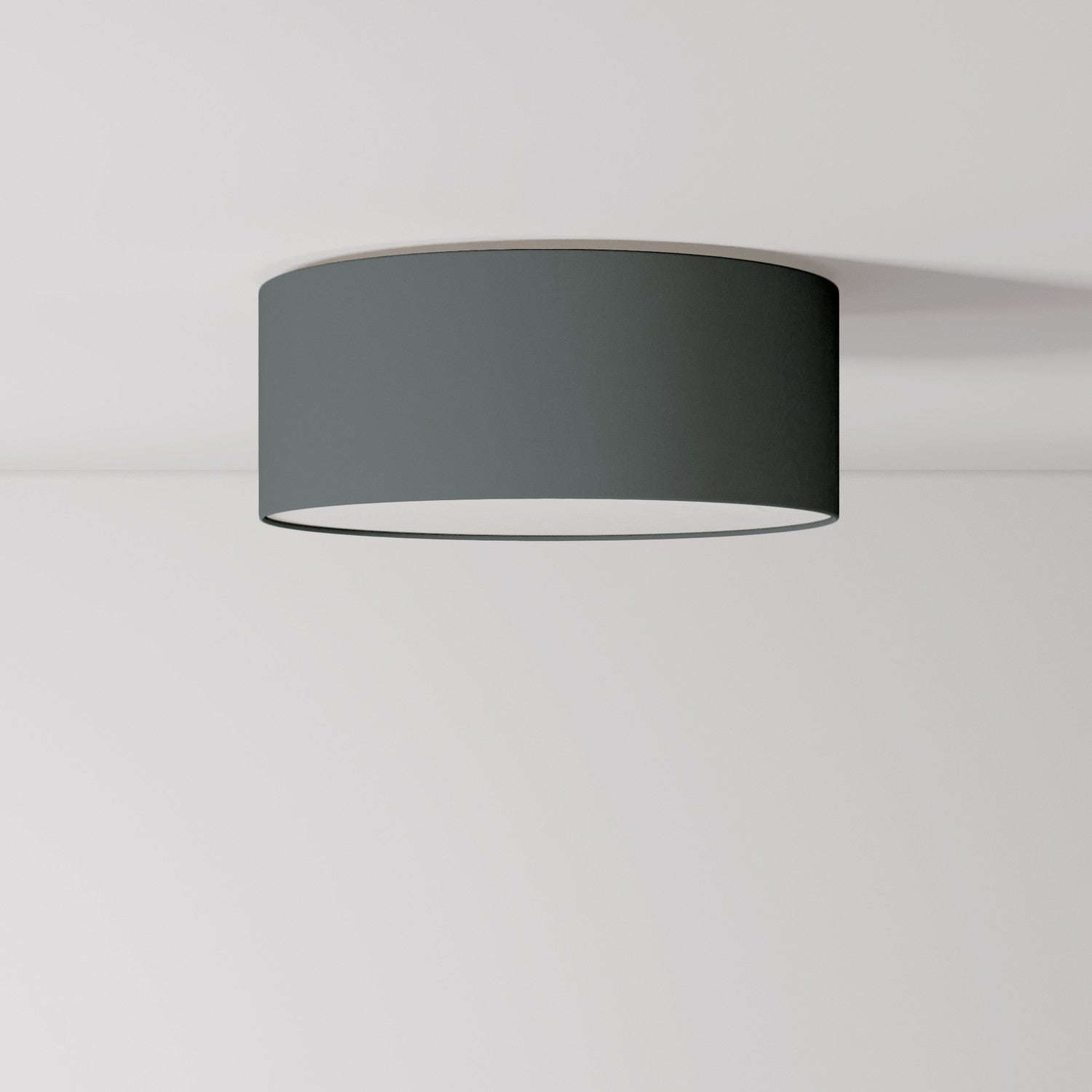 Plafoniera in tessuto Small - Made in Italy - Teletta Grigio Scuro - Creative Cables