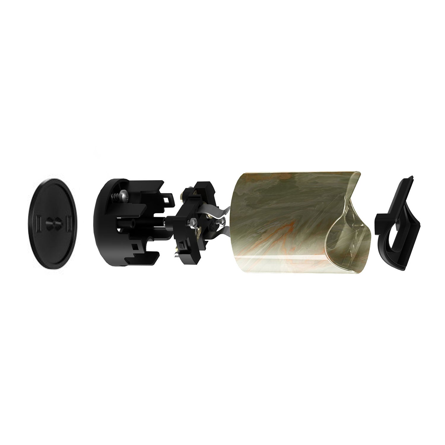 Portalampada esse14 da parete o soffitto con attacco S14d - Waterproof IP44 - Effetto Green marble - Creative Cables