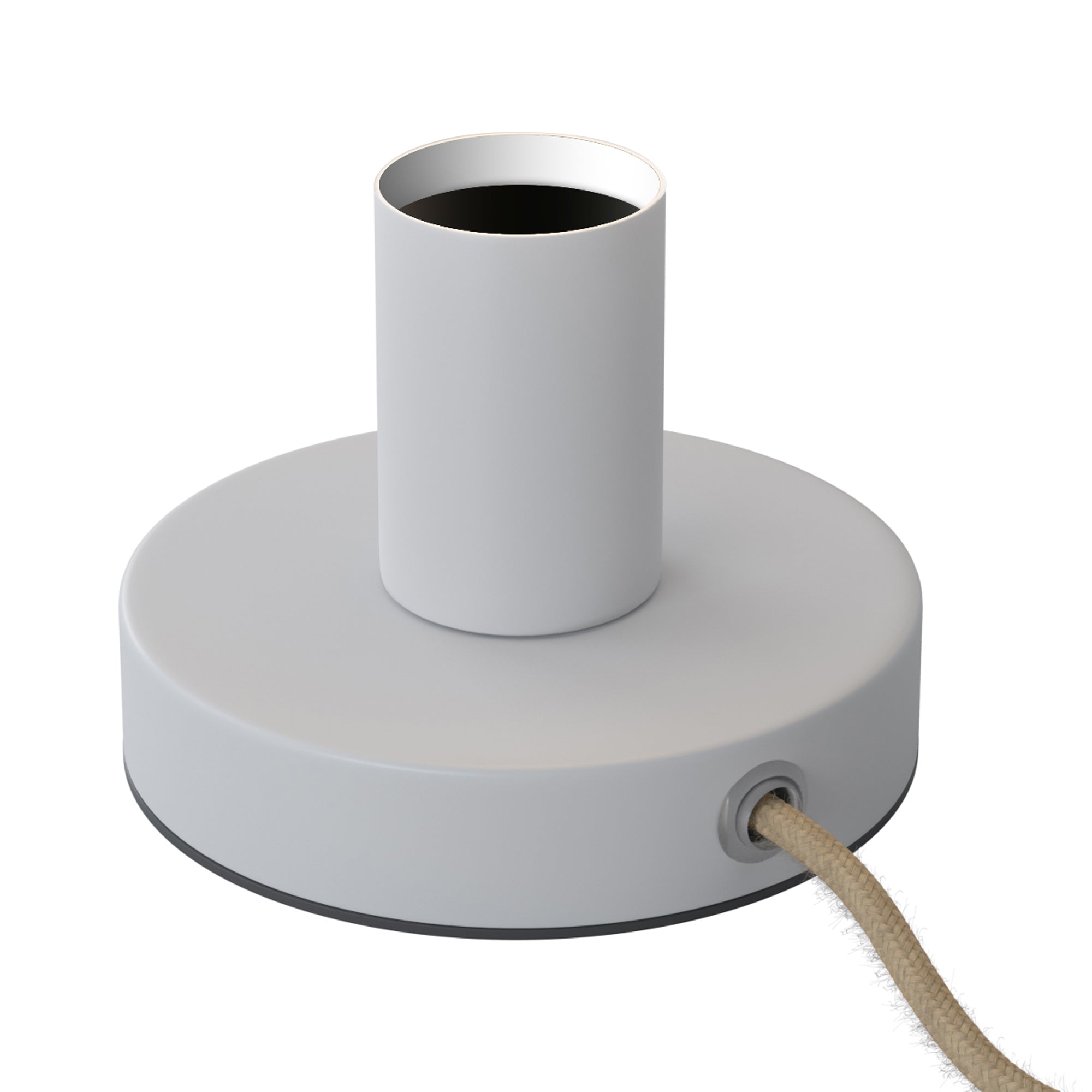 Posaluce - Lampada da tavolo in metallo - Bianco opaco - Creative Cables