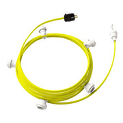 Ready-to-use 25ft String Light with 5 white Sockets, Hook and Plug - CF10