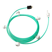 Ready-to-use 25ft String Light with 5 white Sockets, Hook and Plug - CH69