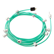 Ready-to-use 40ft String Light with 5 white Sockets, Hook and Plug - CH69