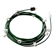 Ready-to-use 40ft String Light with 5 white Sockets, Hook and Plug - CM21