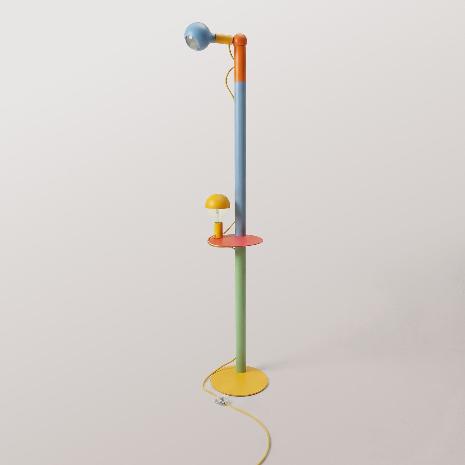 Rocco XXL - Lampada da terra multicolor con lampadina Maria e Camo