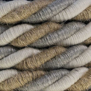 Rope electrical wire 18/3 AWG wire inside. Natural linen, cotton fabric and jute covering Country