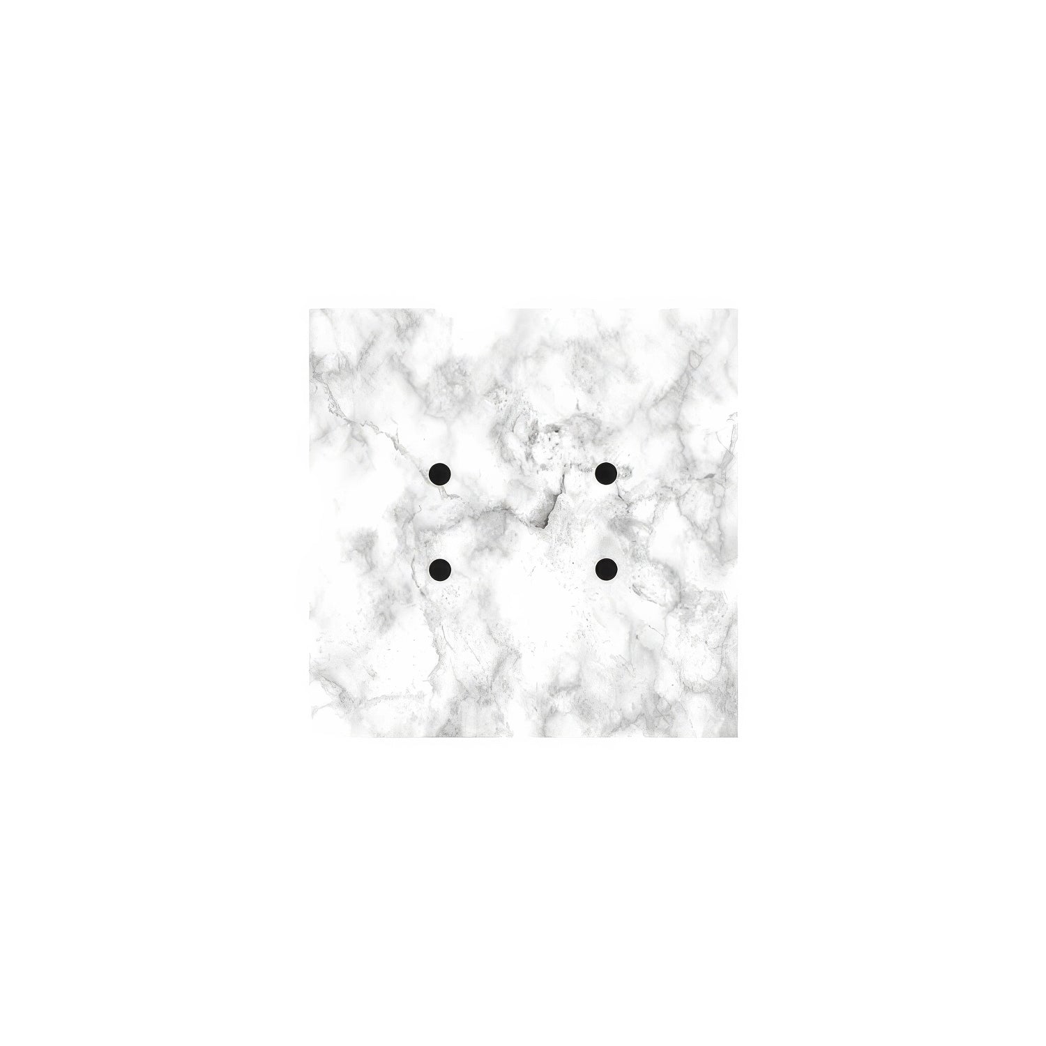 Rosone Rose-One quadrato, 200 mm con 4 fori e 4 fori laterali - Marmo Carrara Bianco