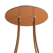 Rosone Rose-One rotondo, diametro 200 mm con 4 fori e 4 fori laterali - Dibond Rame satinato Bianco