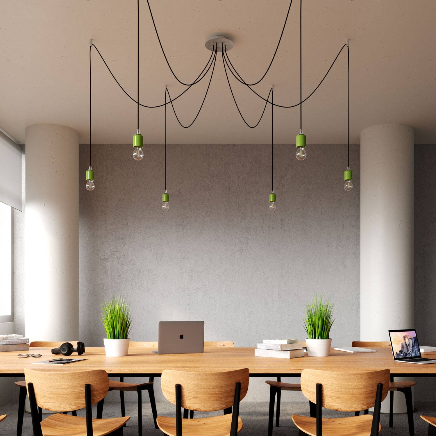 Rosone Rose-One rotondo, diametro 200 mm con 6 fori e 4 fori laterali - Bianco opaco Bianco