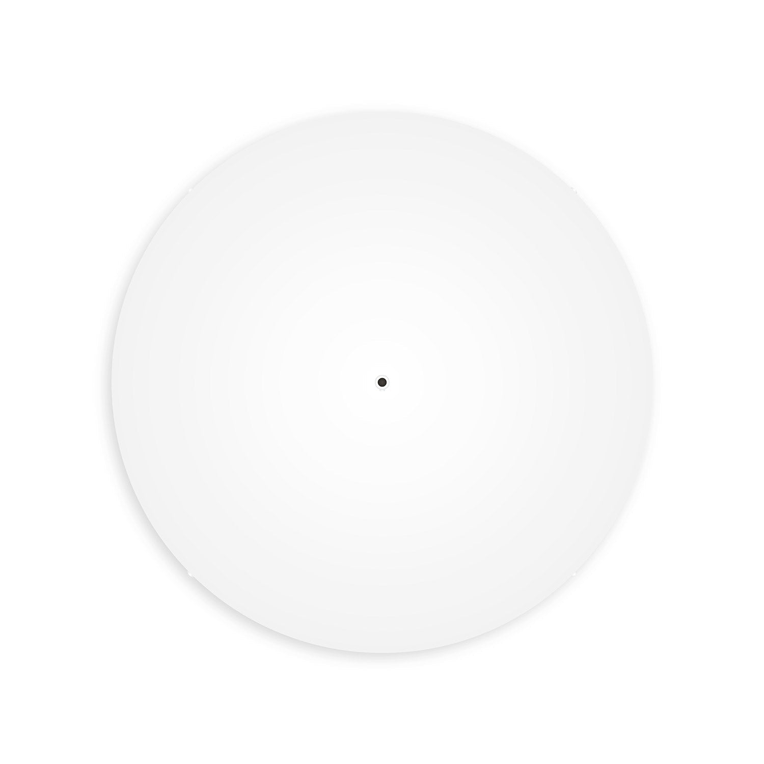 Rosone rotondo in alluminio Ø 50 cm con staffa e cavo di messa a terra, con 1 foro frontale - Bianco Opaco 0