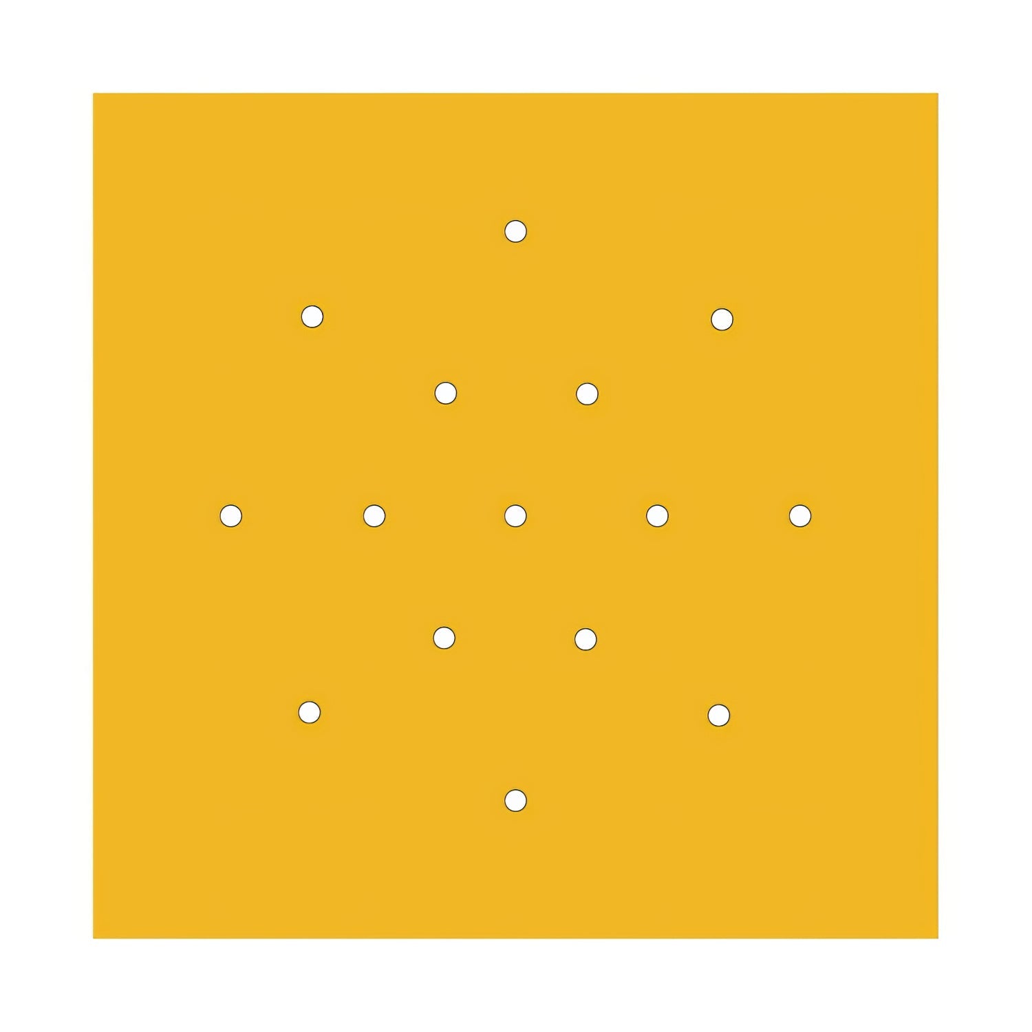 Rosone XXL Rose-One quadrato, 400 mm con 15 fori e 4 fori laterali - Mostarda Bianco