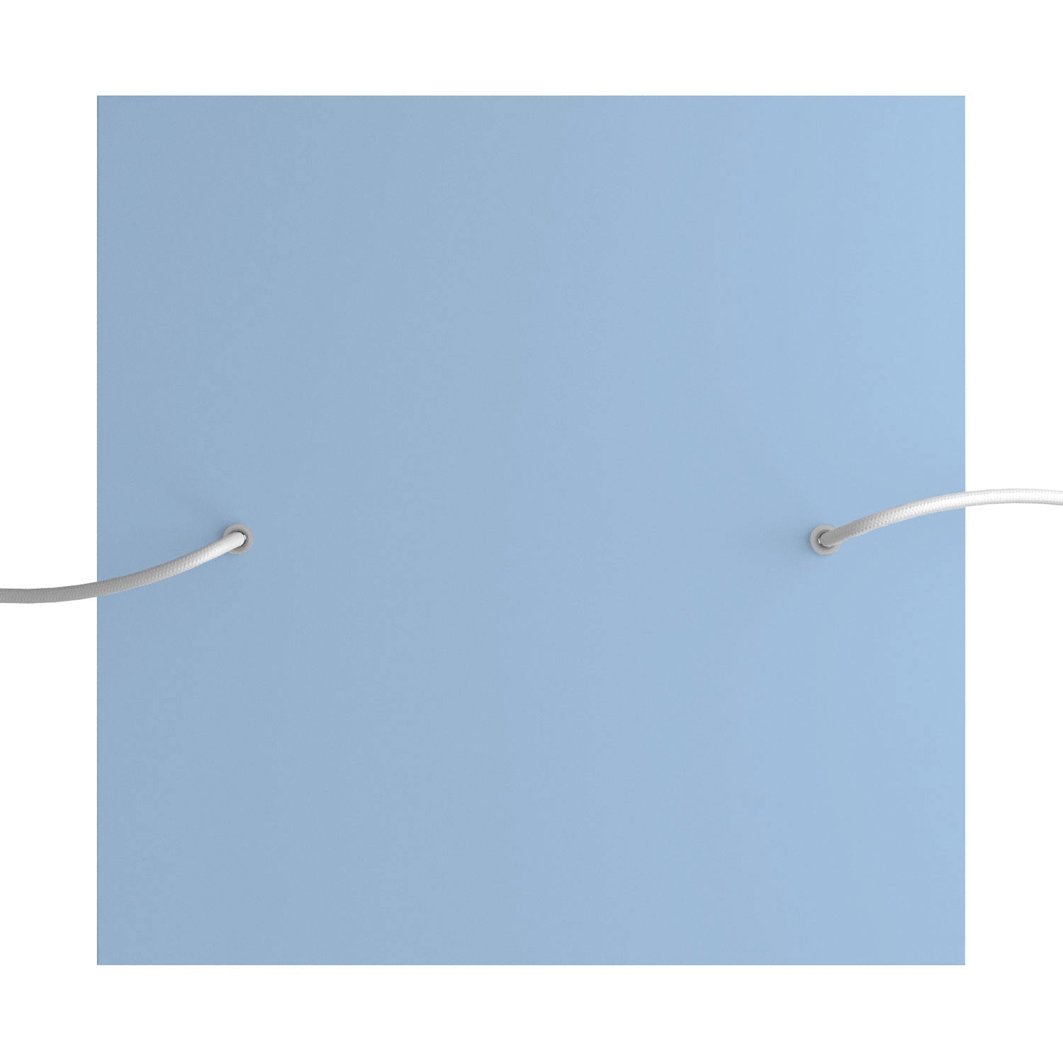 Rosone XXL Rose-One quadrato, 400 mm con 2 fori e 4 fori laterali - Blu carta da zucchero Bianco