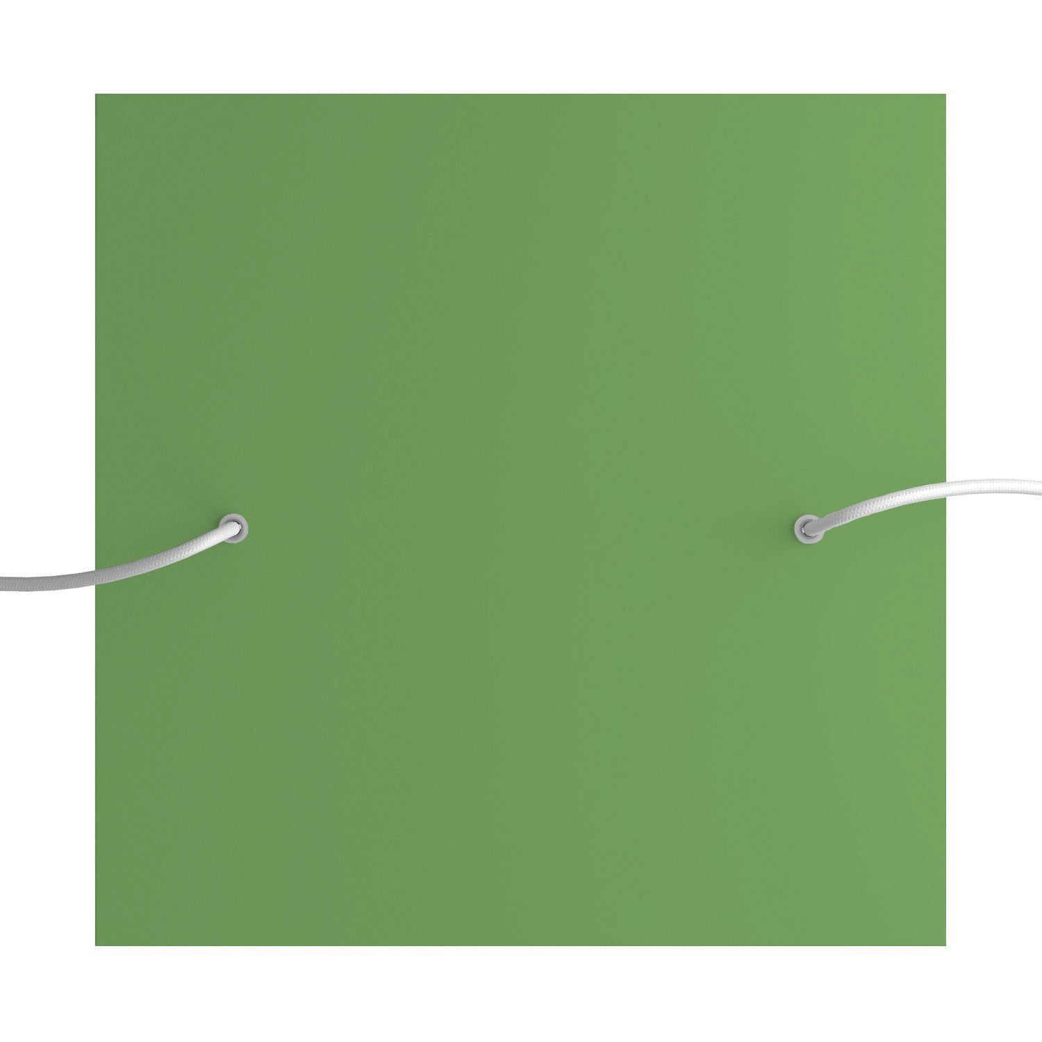 Rosone XXL Rose-One quadrato, 400 mm con 2 fori e 4 fori laterali - Verde prato Bianco