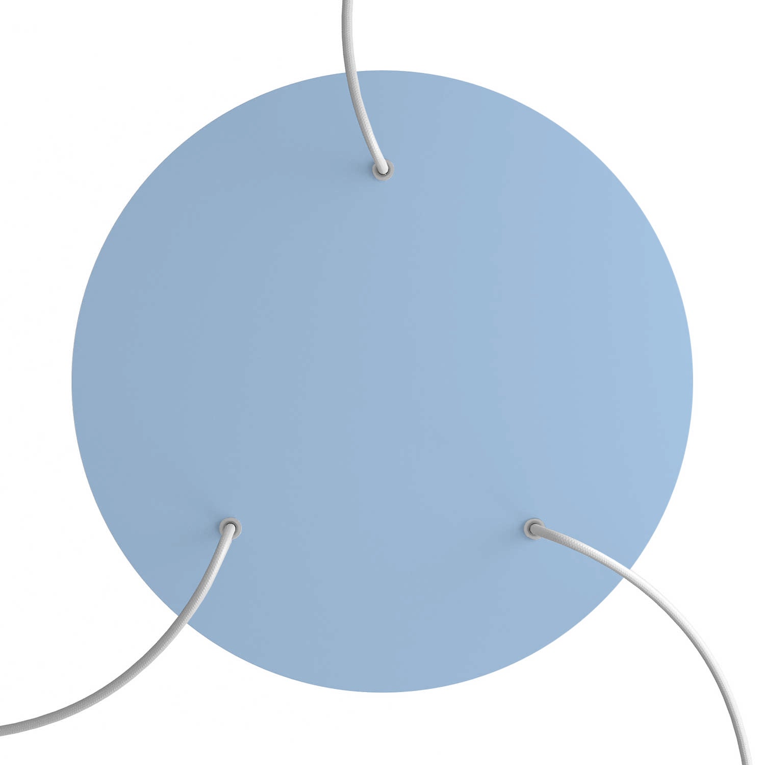 Rosone XXL Rose-One rotondo, diametro 400 mm con 3 fori e 4 fori laterali - Blu carta da zucchero Bianco