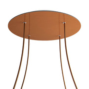 Rosone XXL Rose-One rotondo, diametro 400 mm con 4 fori e 4 fori laterali - Dibond Rame satinato Bianco