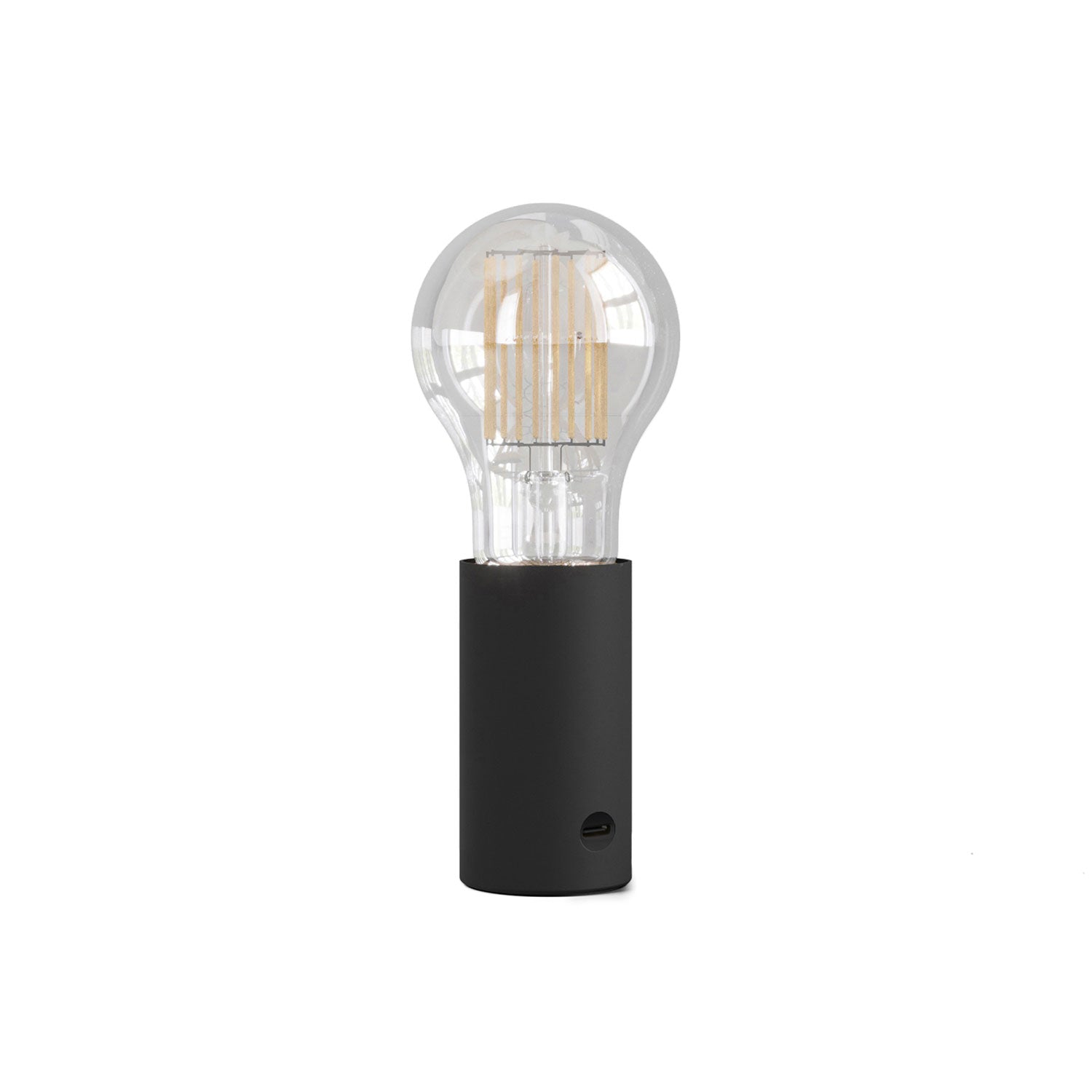 SI! Lampada portatile a 5V con lampadina A60 - Nero - Creative Cables