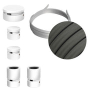 Sistema Filé Wiggle Kit - con cavo CM03 di 3 m per catenaria e 5 componenti in legno verniciato bianco per interni