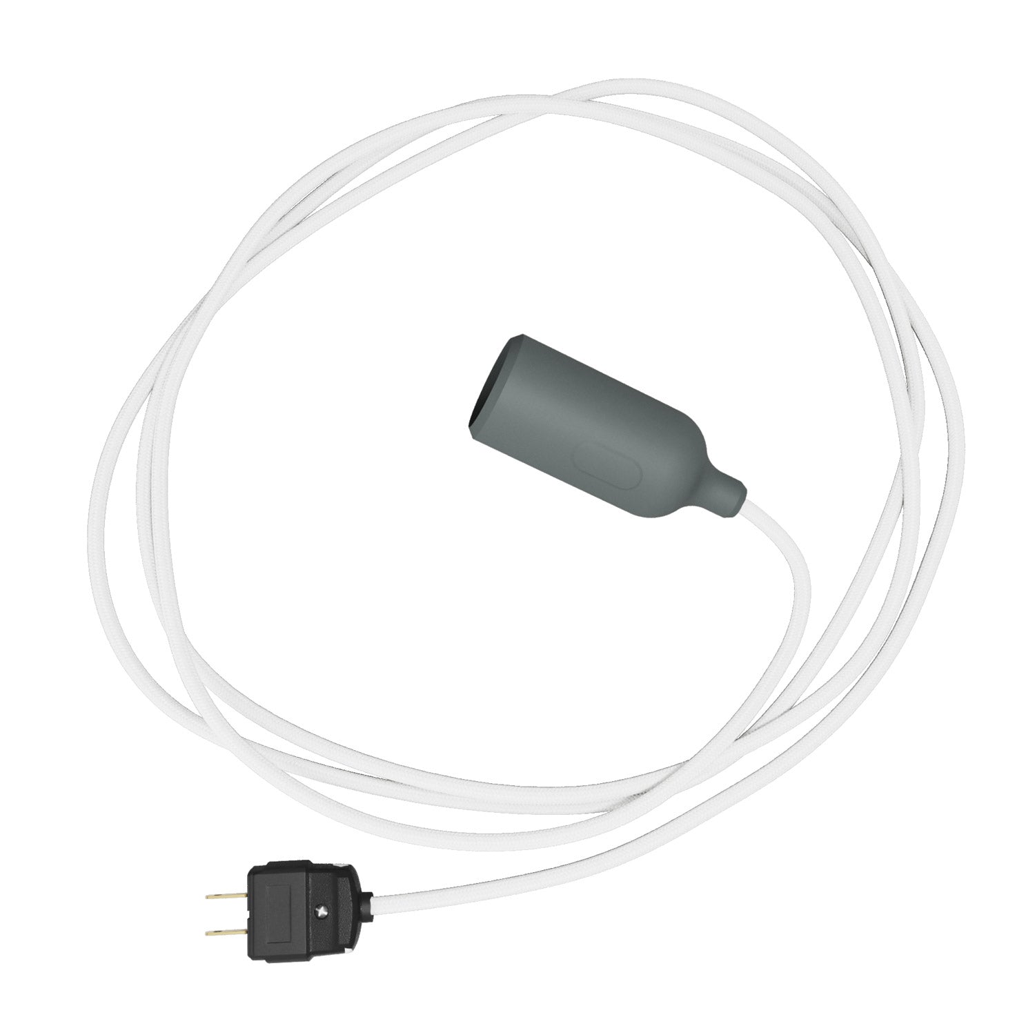 Snake - Silicone lamp with switch and plug Gray