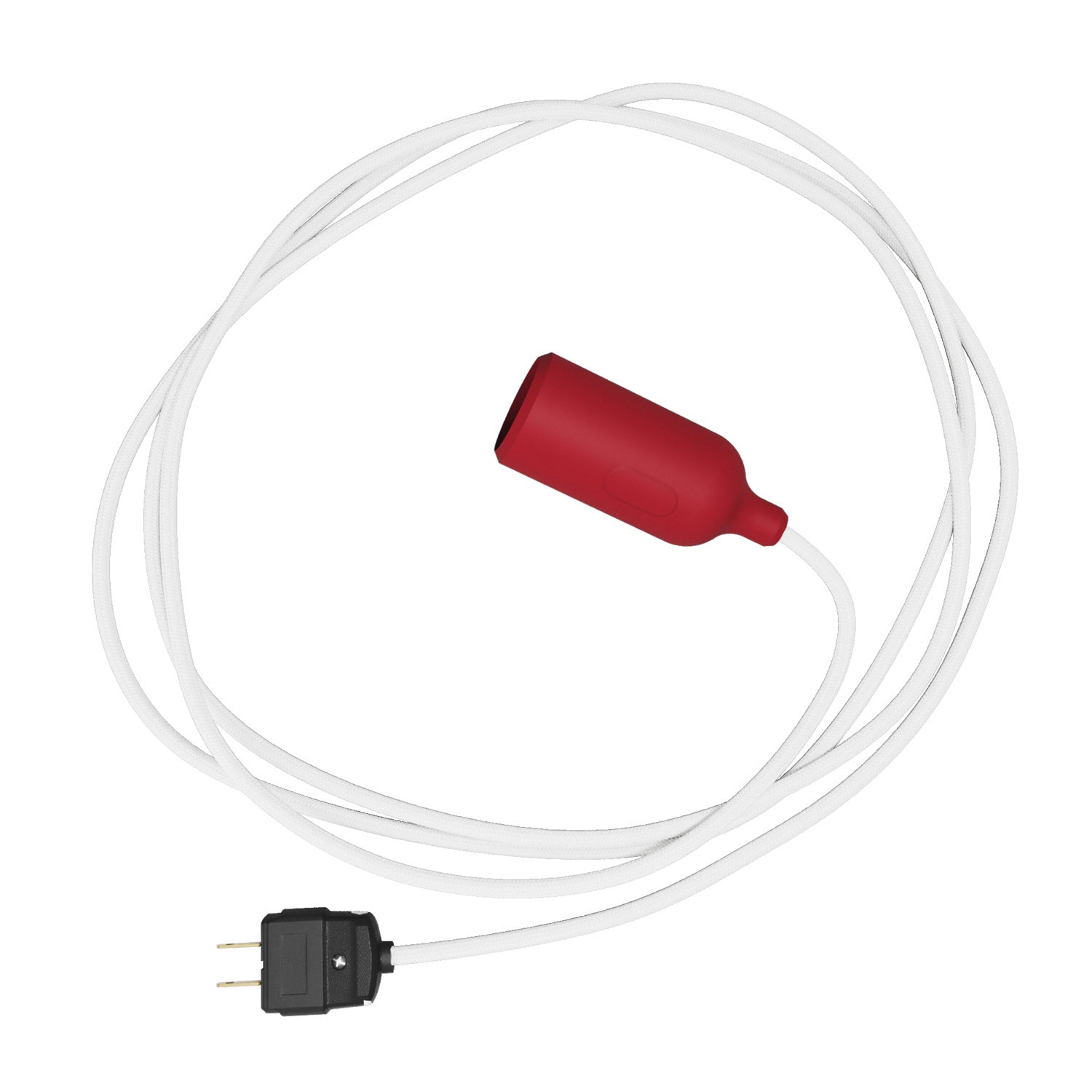 Snake - Silicone lamp with switch and plug Red
