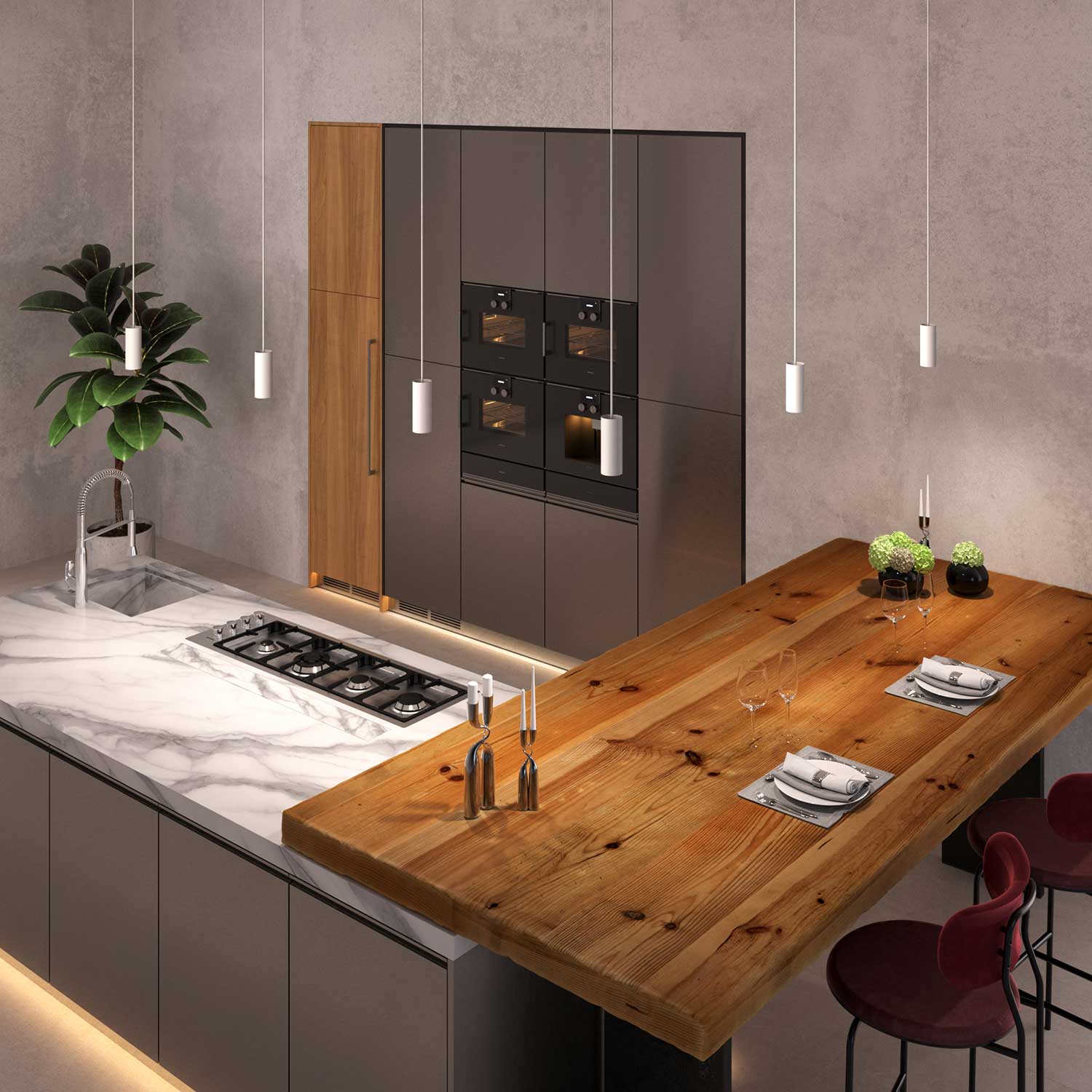 Tub-E14, tubo in metallo per faretto con portalampada doppia ghiera E14 - Bianco opaco